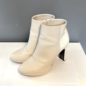 Ivory Calvin Klein Ankle Boots